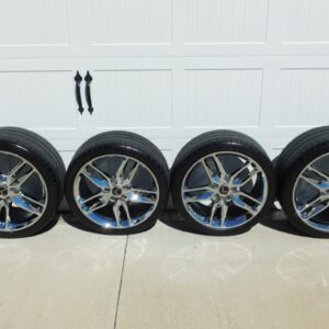 Set of OEM Corvette Z51 Chrome Wheels (Front 19 X 8.5 // Rear 20 X 10) & Tires (Michelin Pilot Super Sport